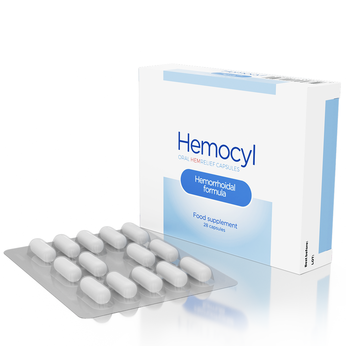 Hemocyl hemorrhoid treatment oral capsules hemorrhoidal formula